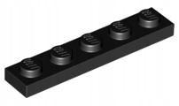 

Lego Black Czarny Plate 1 x 5 78329 1 szt