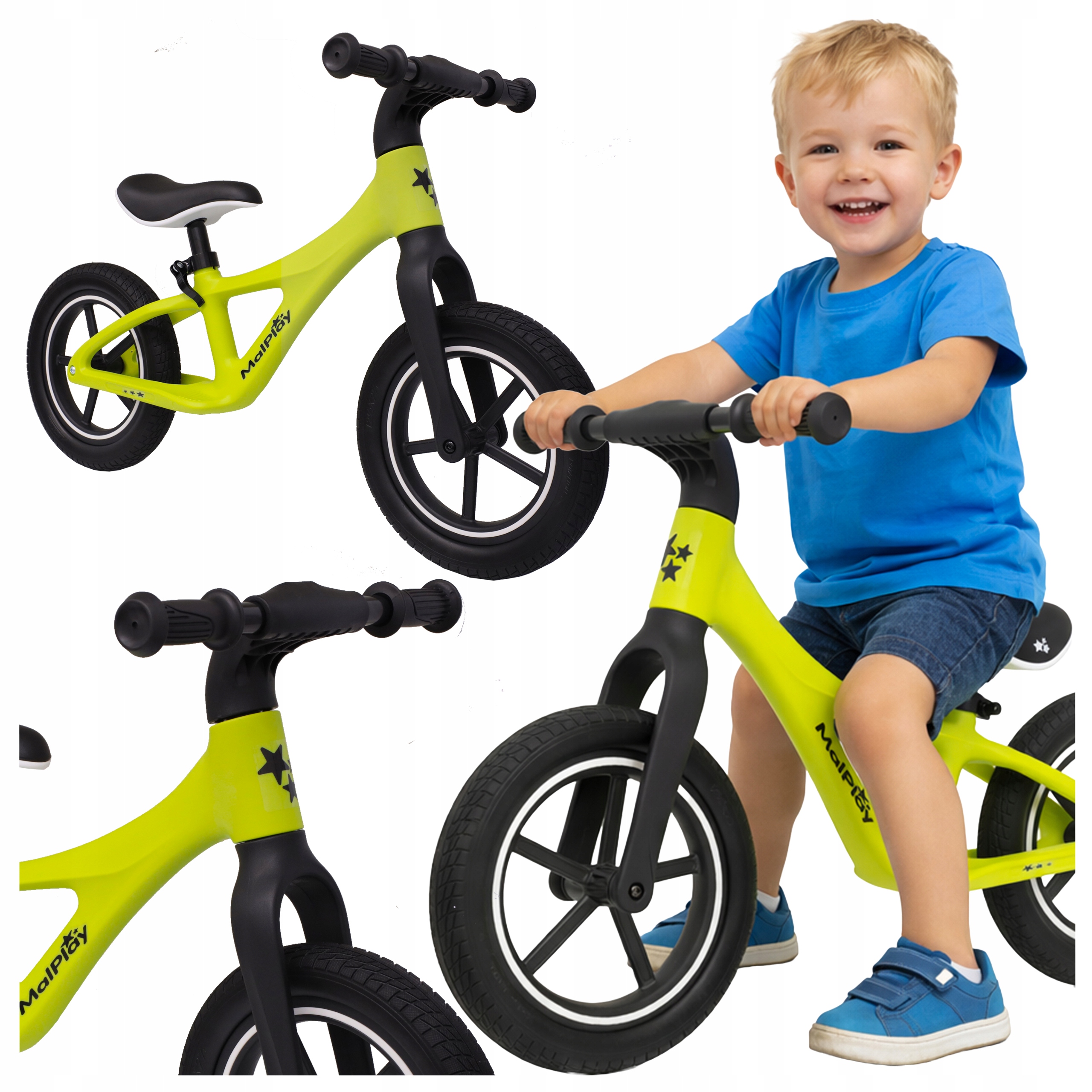 Sportowy rowerek biegowy dziecięcy wytrzymały lekki łożyskowany od 2 lat