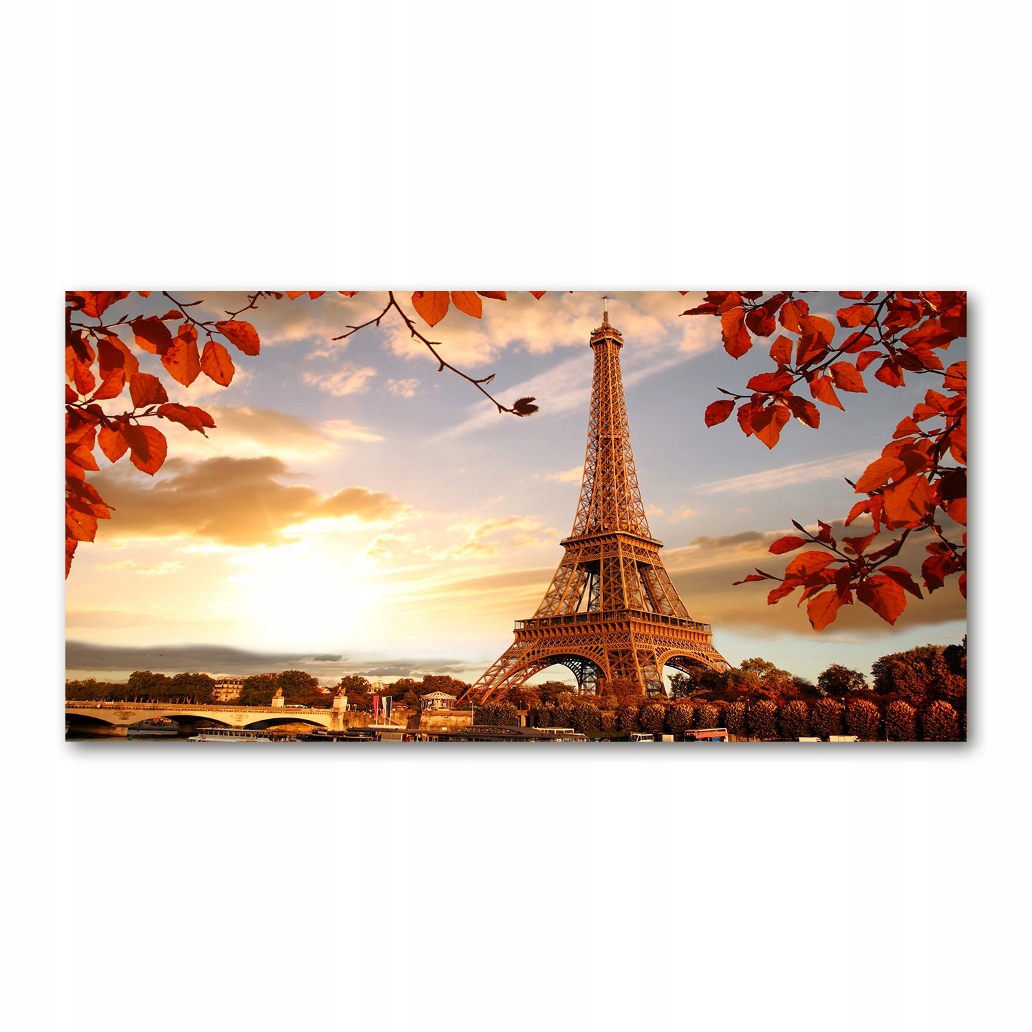 Foto obraz sklo akryl Eiffelova veža Paríž 120X60 cm