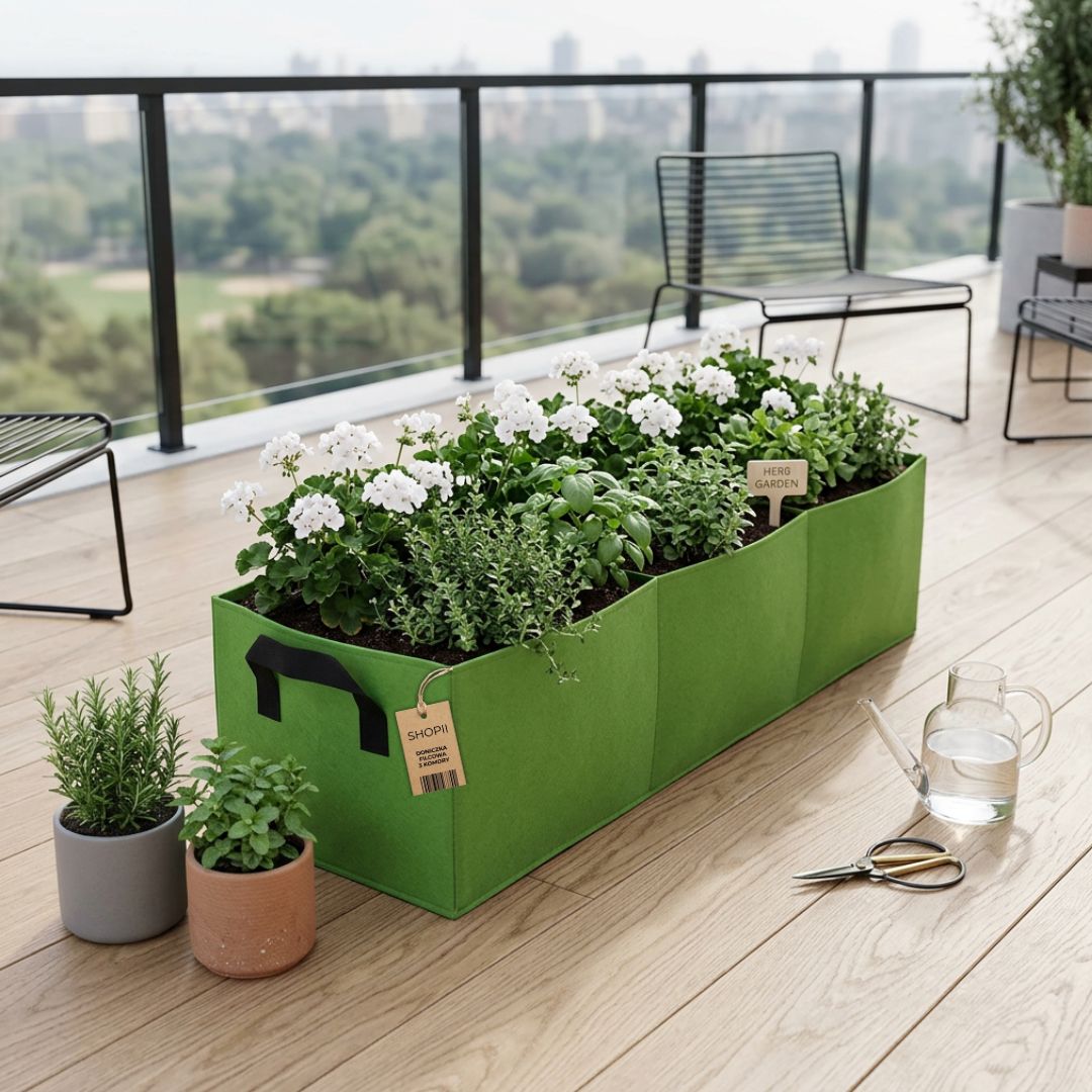 DONICZKA FILCOWA MATERIAŁOWA DO SADZENIA ROŚLIN WARZYW OGRODOWA 90X30 DUŻA Długość 90 cm