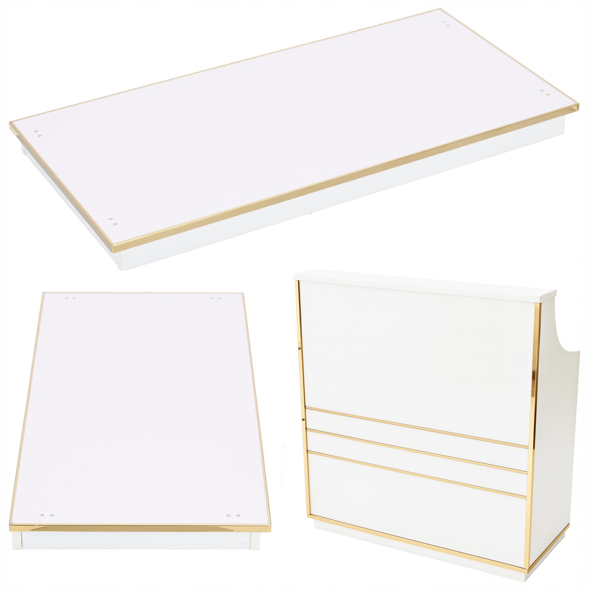 Podstavec recepce pro zabudování pod recepci 100 cm kosmetický do Spa salonu