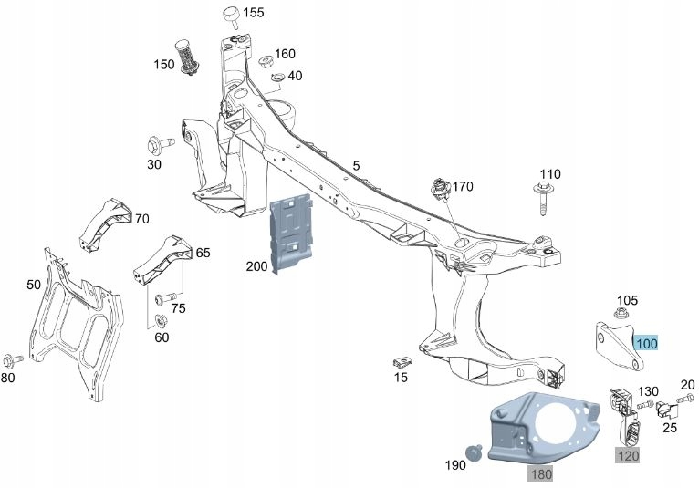 WSPORNIK UCHWYT ZDERZAKA Mercedes VITO W447 W448 L Car type Cargo vans RVs Buses