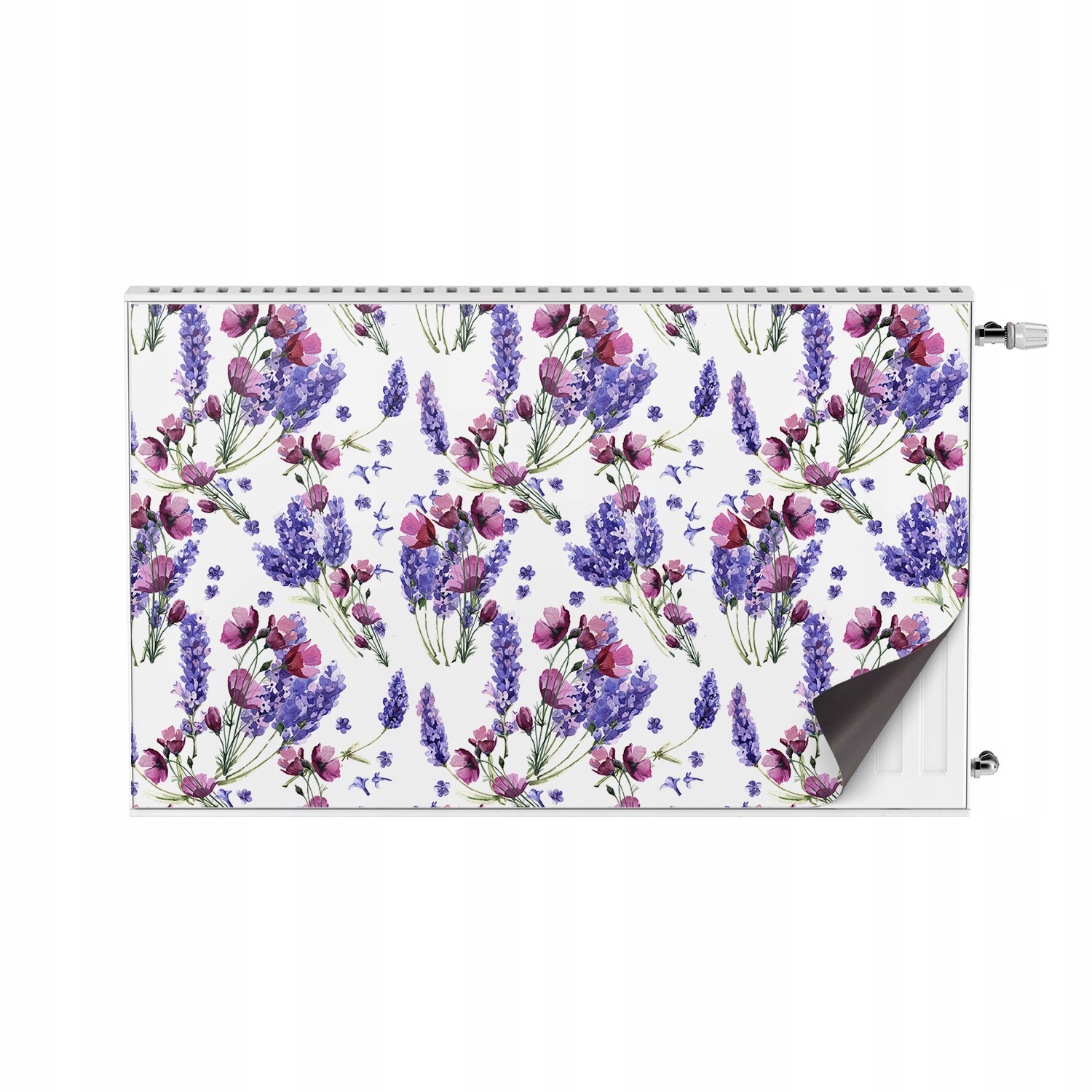 S grafikou maskovacího panelu na radiátor Fialová kytice