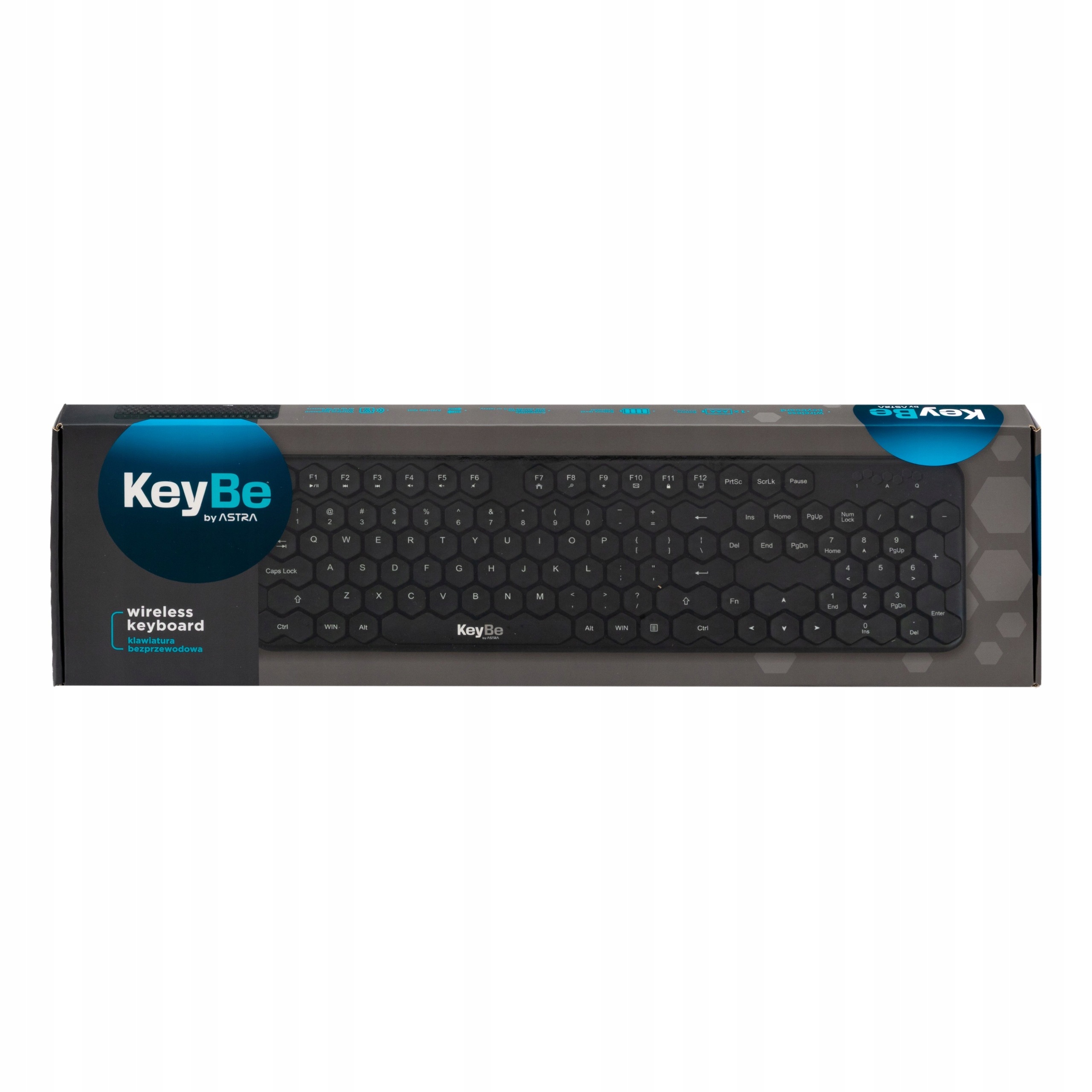 Bezdrátová přenosná klávesnice Honney black KeyBe Astra