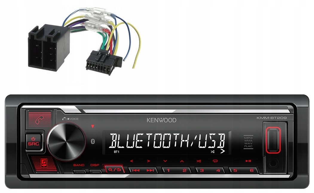 Autorádio Aux Usb MP3 Bluetooth Iso adaptér Kenwood KMM-BT209