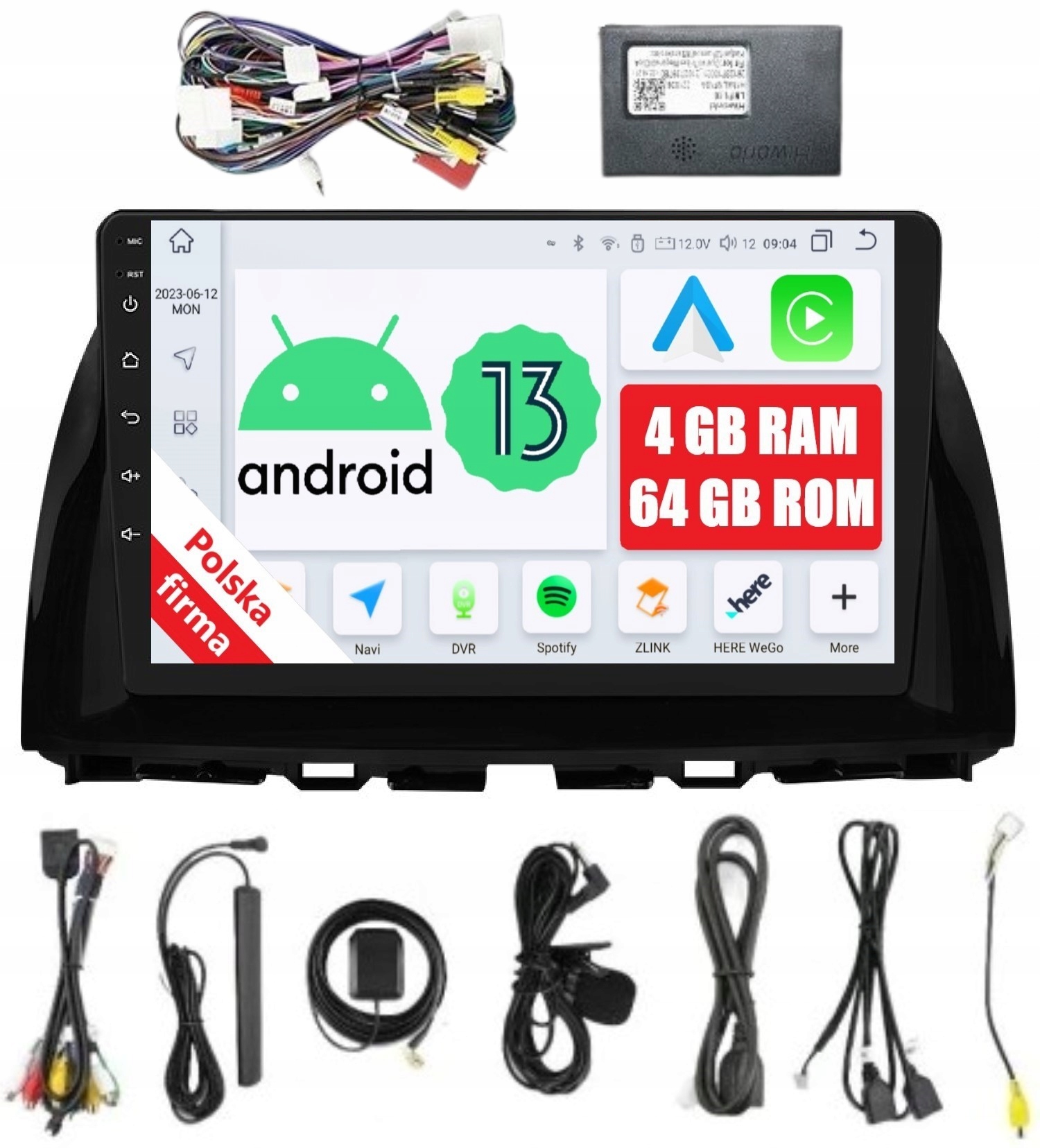 Navigácia Rádio 2DIN Android Mazda CX5 1 I 4/64 Gb Dsp Carplay Lte