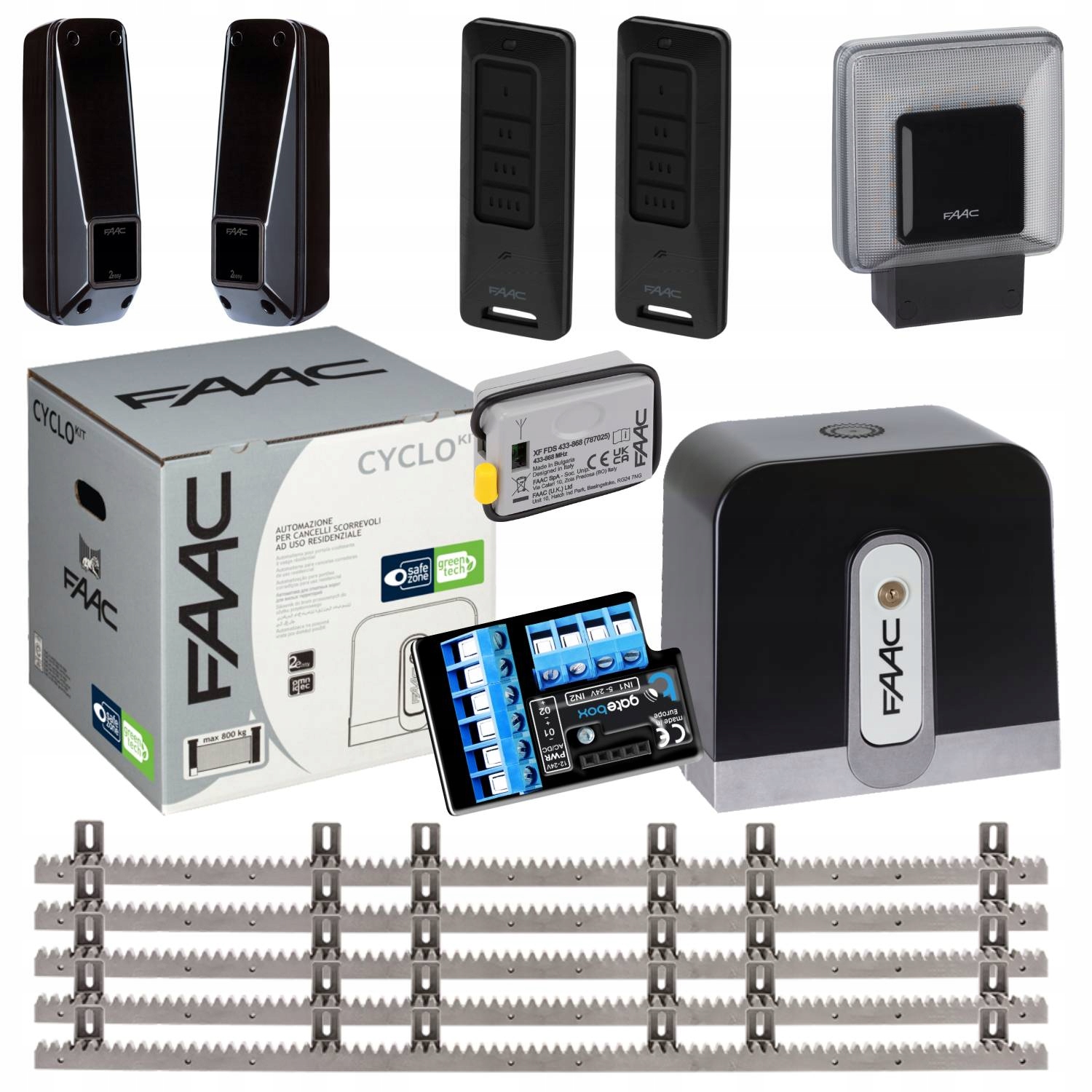 Faac Cyclo C721+ Modul WiFi Lampa+ Lišta Pilot 2ks pohon posuvnej brány