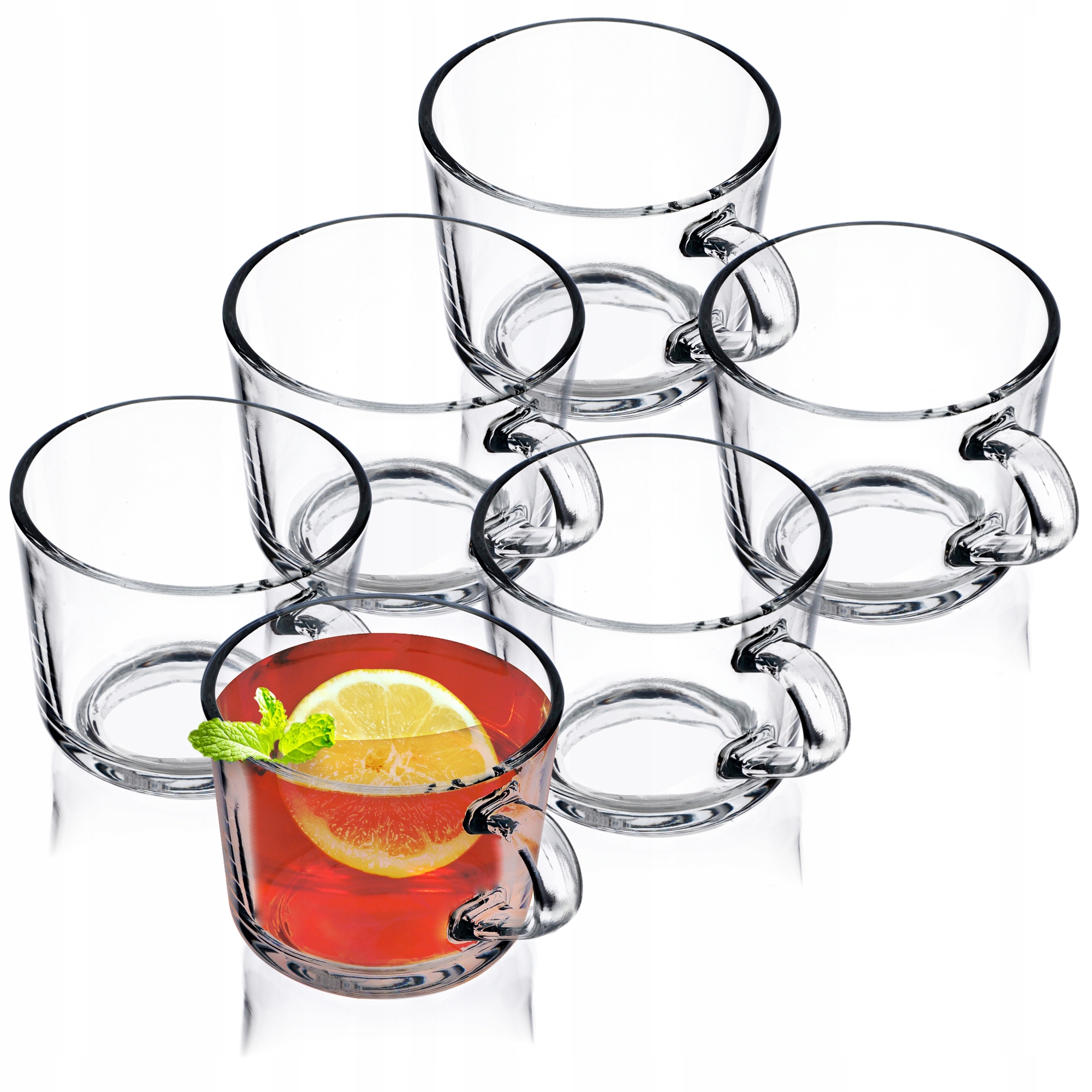 

Szklanka Z Uchem Do Napojów Herbaty 6 szt 270 ml