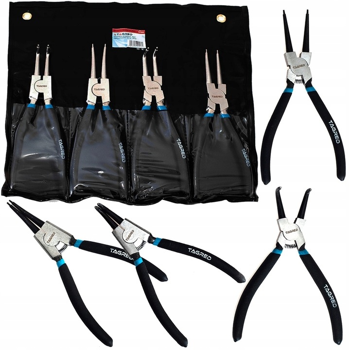 SZCZYPCE DO PIERŚCIENI SEGERA 8" SEEGER'A 4-EL