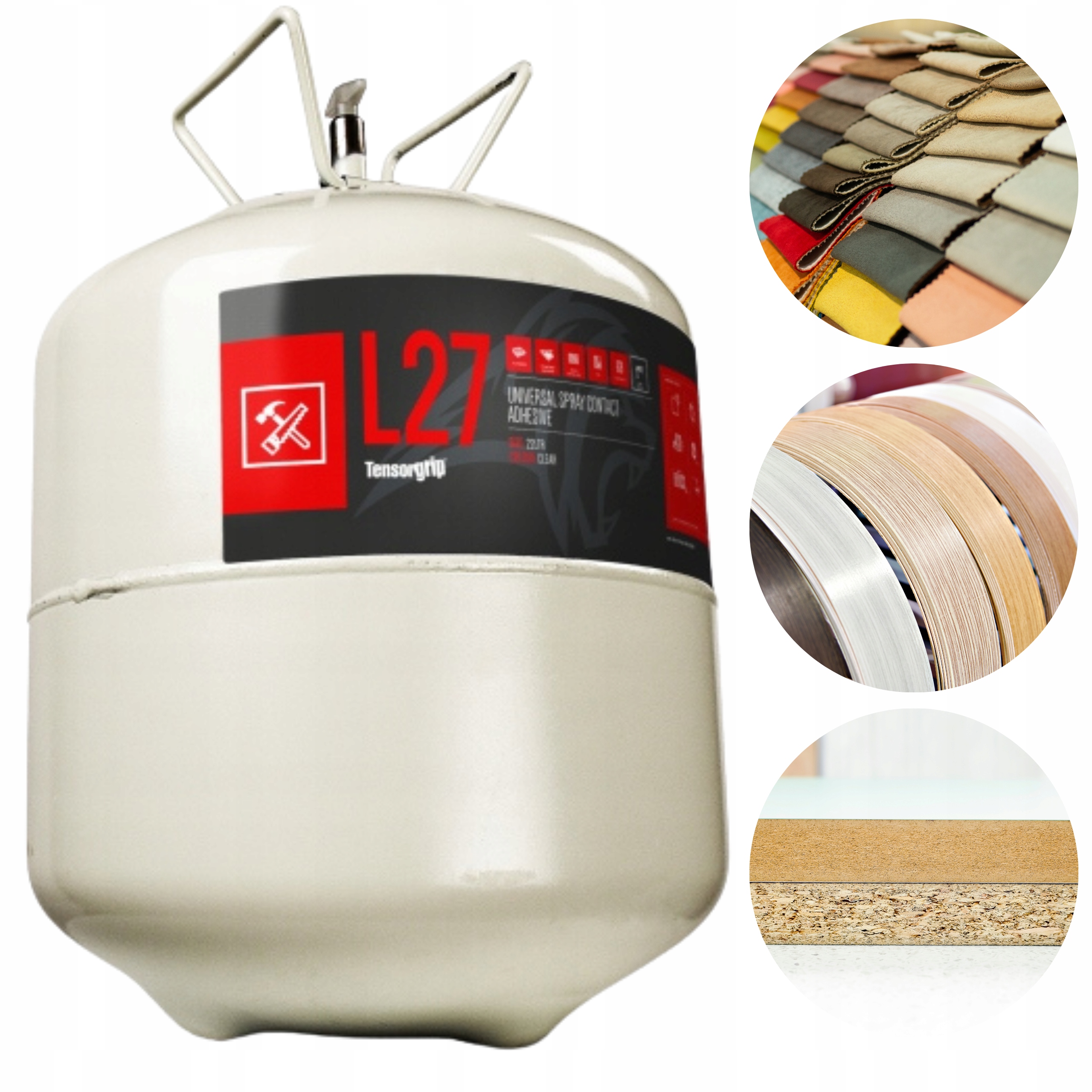 Klej kontaktowy do płyty laminatu tapicerski Tensorgrip L27 w butli 22L