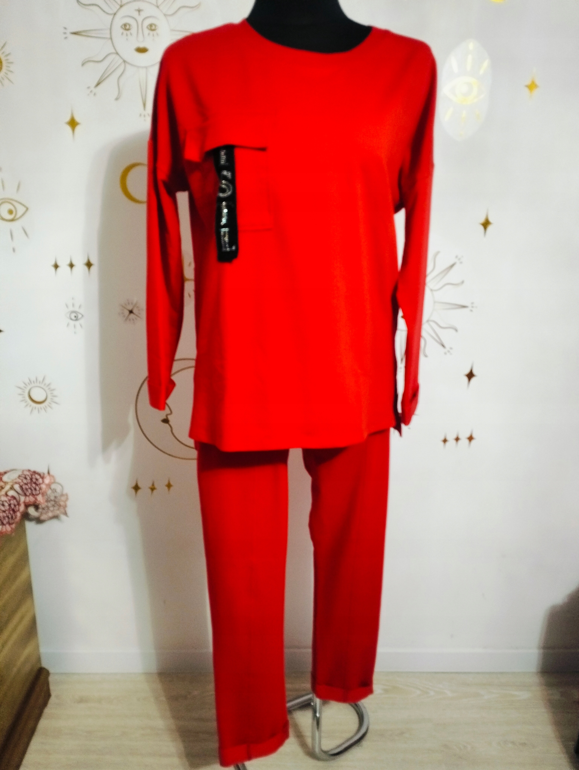 Wikiland 46 3XL Dres * HOLO Zdobione plecy Kolor czerwony