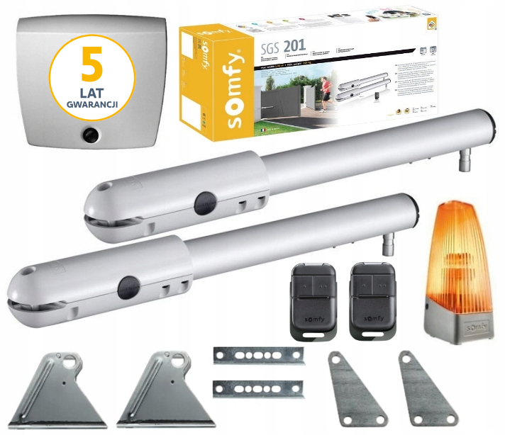 Napęd bramy automat na wąskie słupki Somfy SGS201