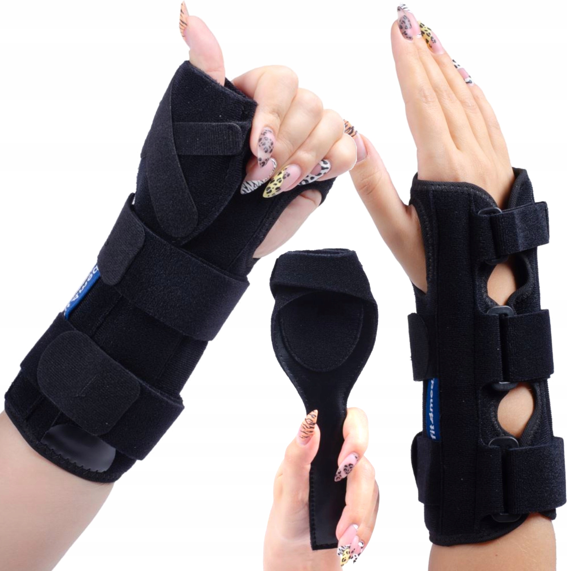 Orteza Stabilizator Długi Usztywniający Nadgarstek Kciuk Mocny Rzep