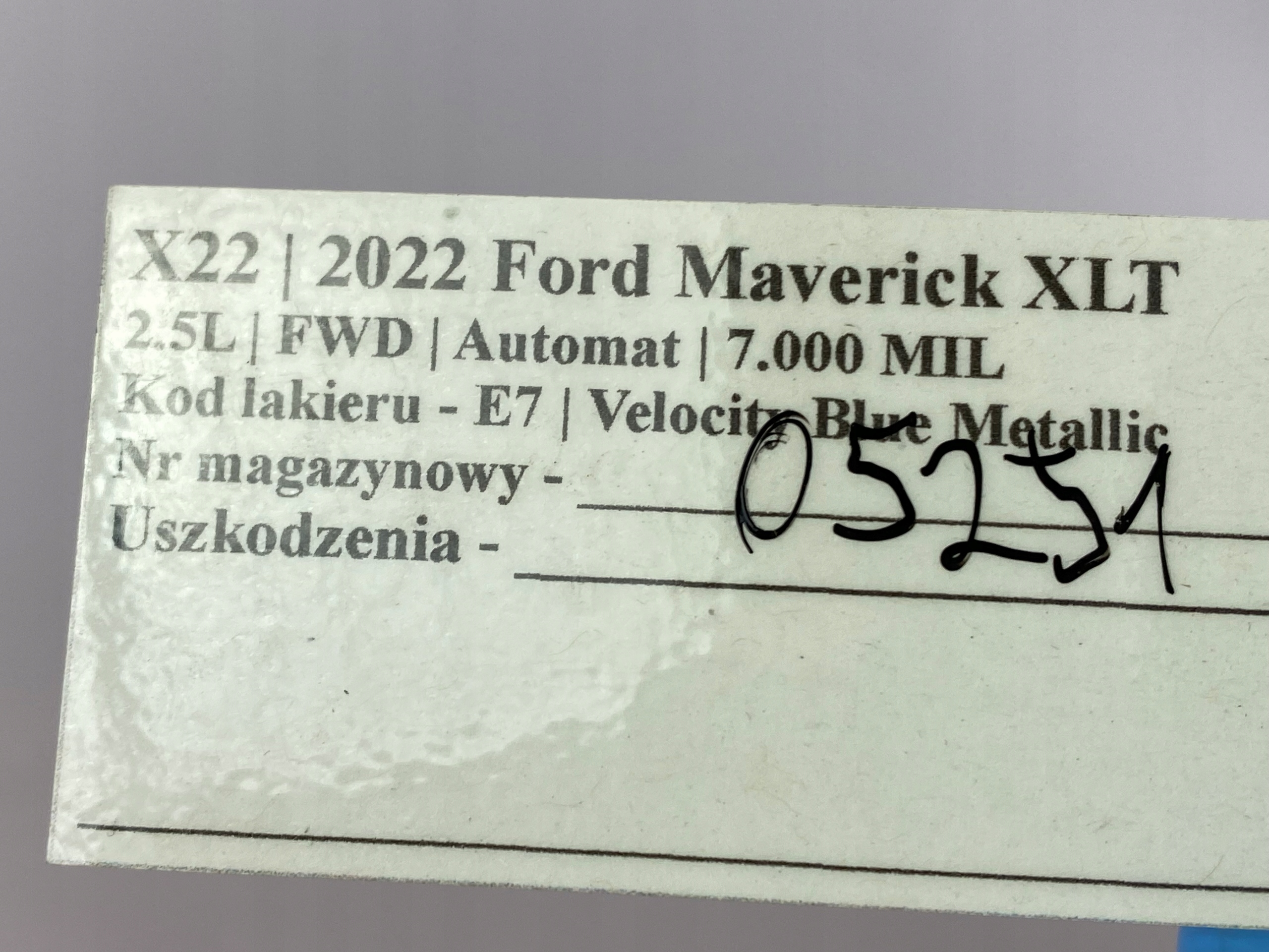 Dichtsatz Tür heck Ford Explorer Maverick 2022+ USA