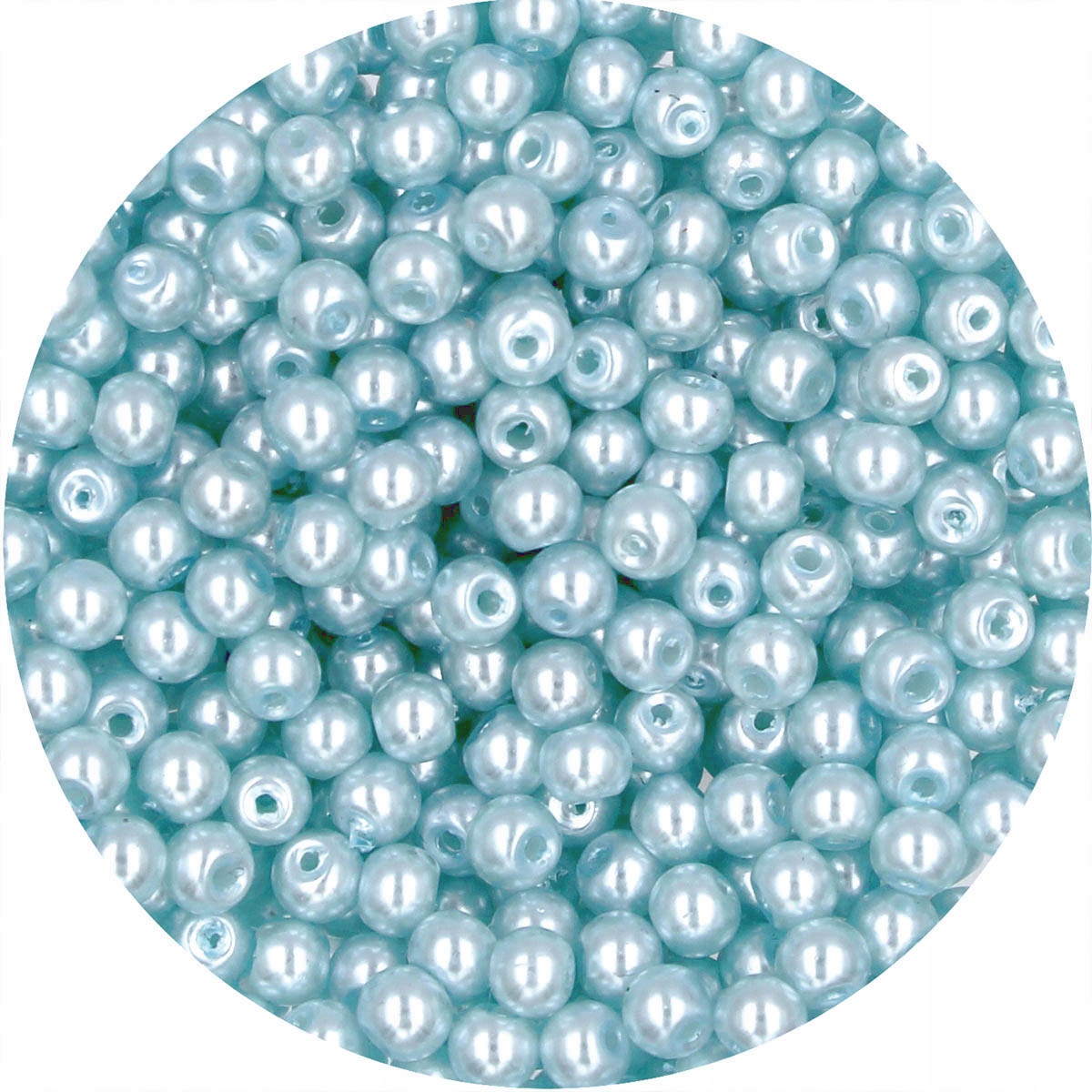 Perła Perły Perełki Szklane 4mm 50sztuk gołębi