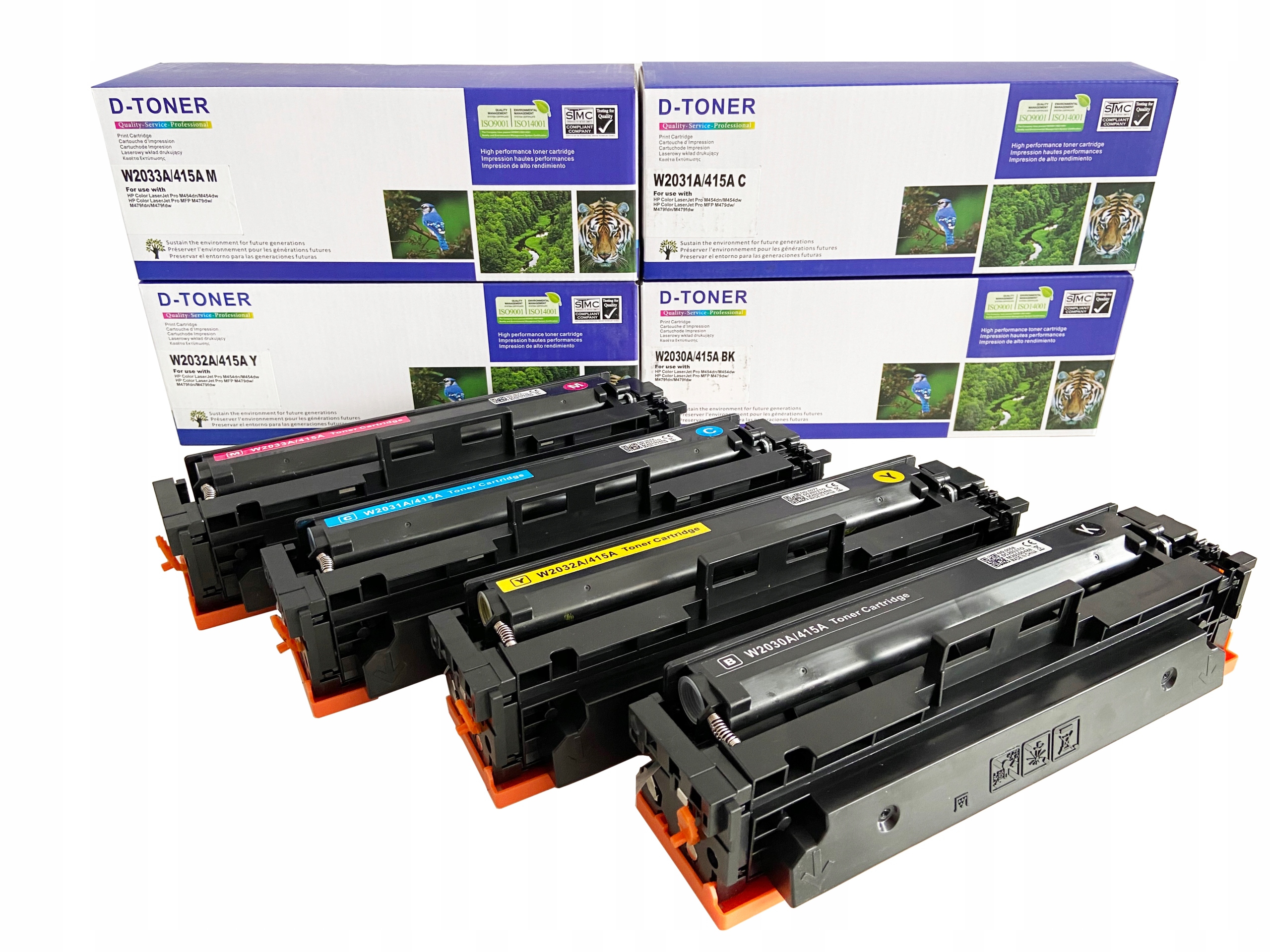 

4x Toner Do Hp 415A W2030A M454dn M479dw M479fdw