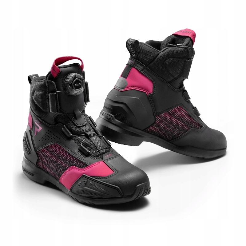 Krátke motocyklové topánky Rebelhorn Core Black/pink čierna ružová Darčeky