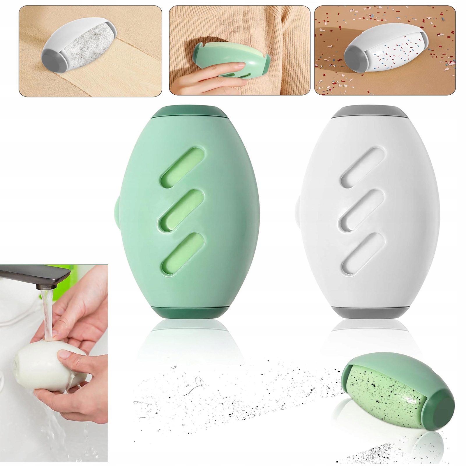 Levně 2X Gelový Váleček Na Zvířecí Srst A Chlupy, Opakovaně Použitelný, Omyvatelný