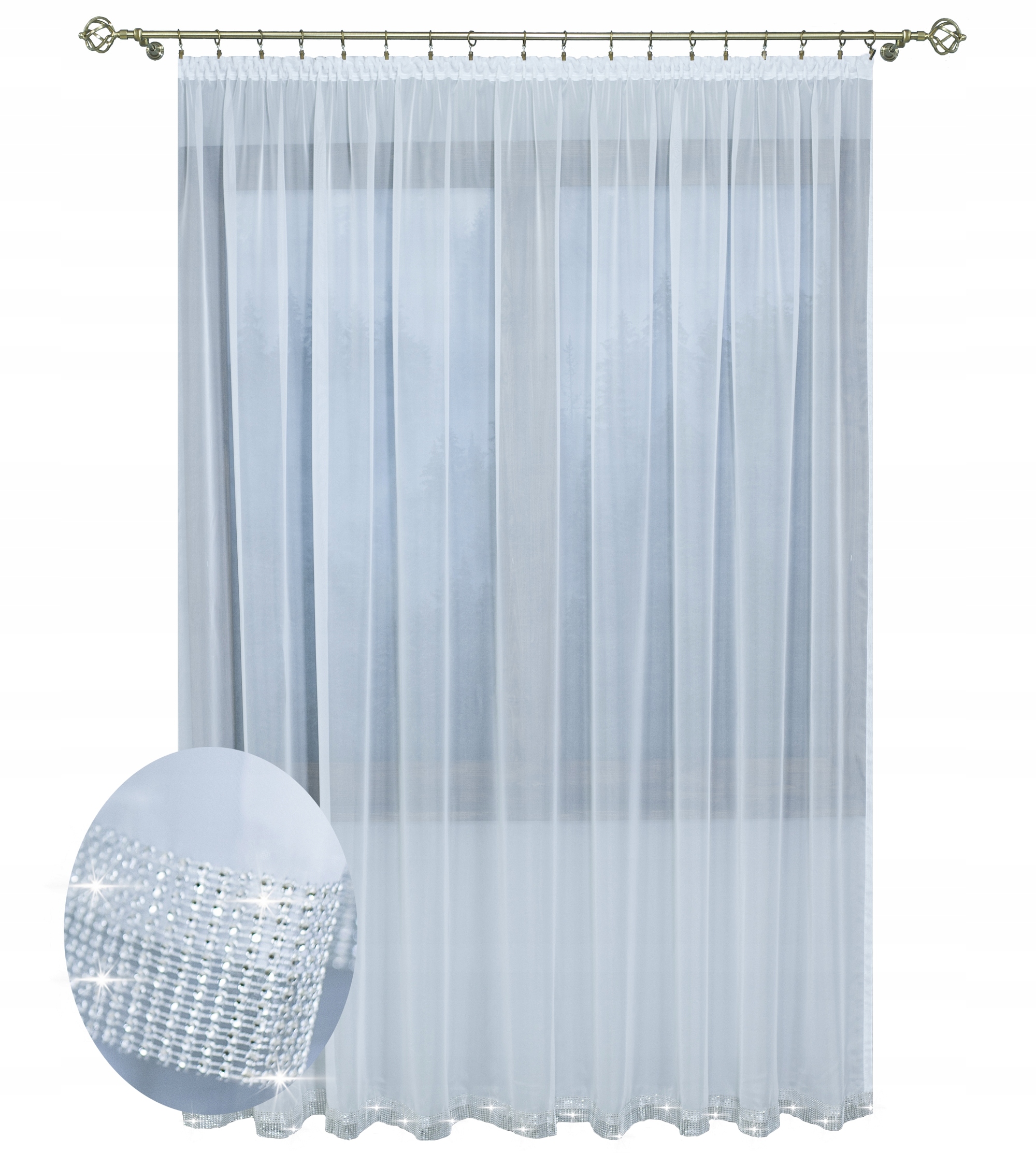 

Firana Biała Cyrkonie 300x230 Diamenty Woal Salon