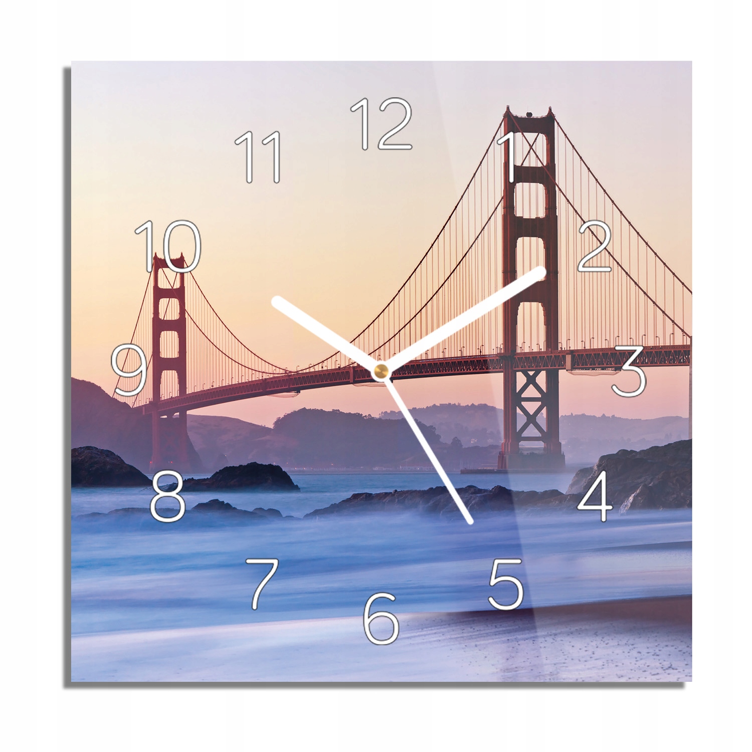 

Most Golden Gate foto-zegar do jadalni 30x30 cichy