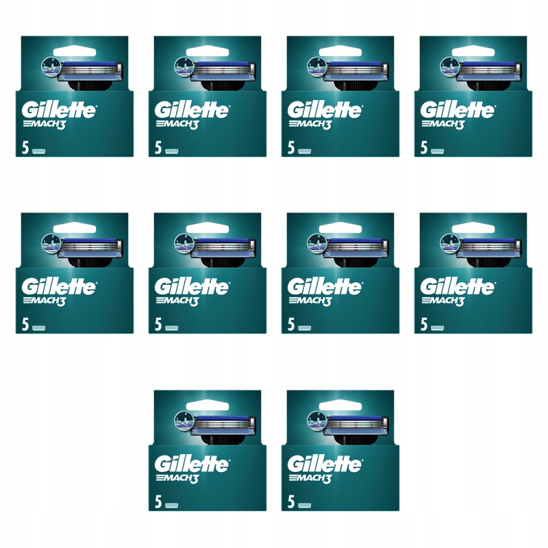 Gillette Mach3 ostrza wymienne 5 szt. X10