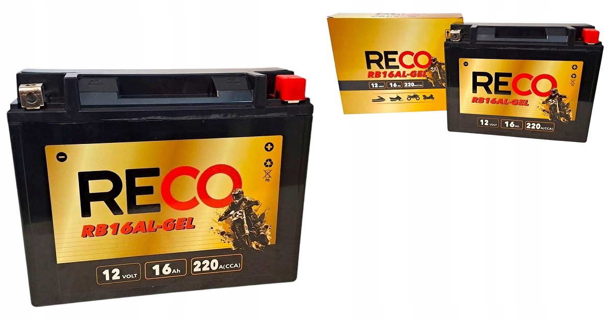 Akumulator Motocyklowy Reco RB16AL-GEL 12V 16Ah 220A