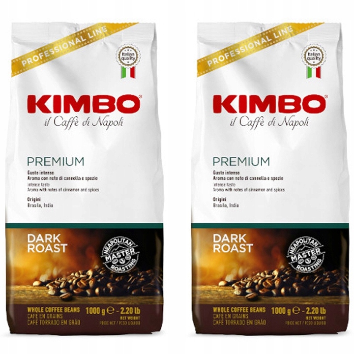Kawa ziarnista mieszana Kimbo Espresso Bar Premium 2x1kg