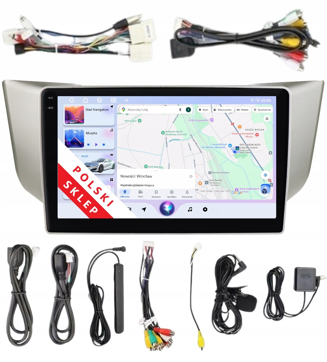 Navigácia Rádio 2DIN Android Toyota Harrier 6/128 Gb Dsp Carplay Lte