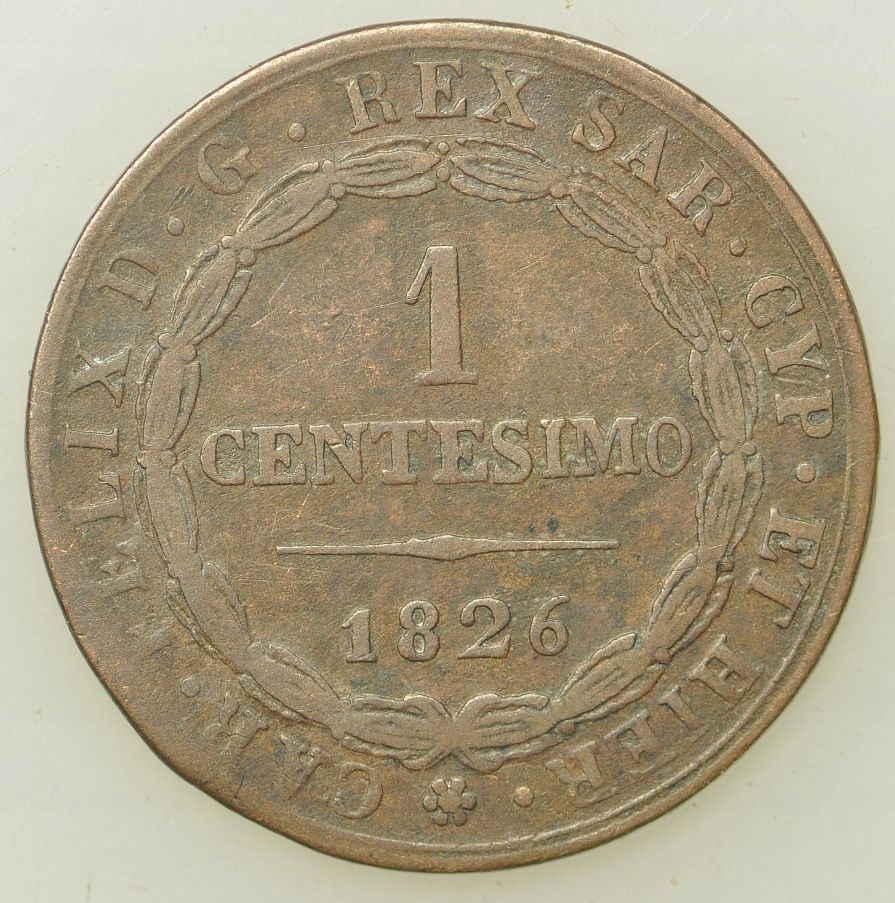 Królestwo Sardynii - 1 centesimo 1826