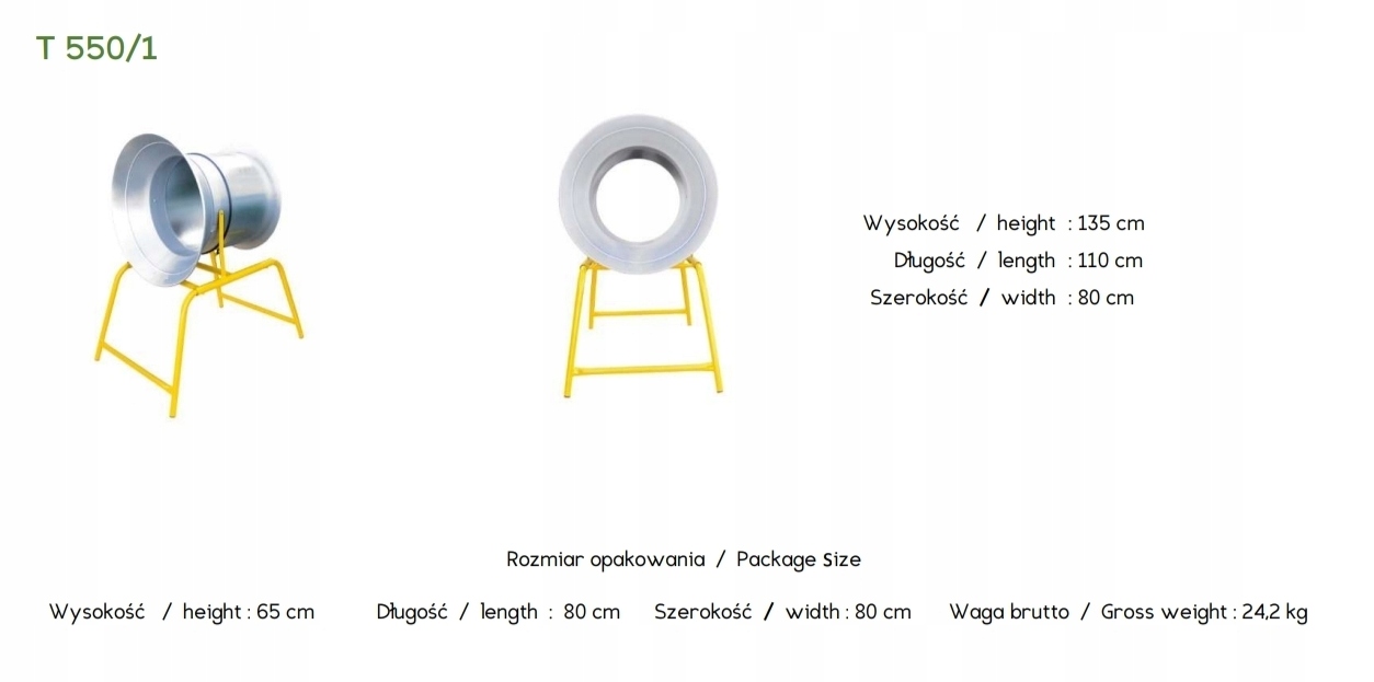 TUBA 55cm na balenie vianočných stromčekov, rúrkový lievik + nôž Kód výrobcu T550 / 1