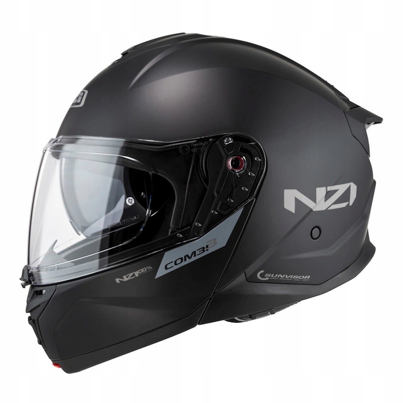 Motocyklová prilba Nzi Combi 3 Duo Matt Black čierna matná Darčeky