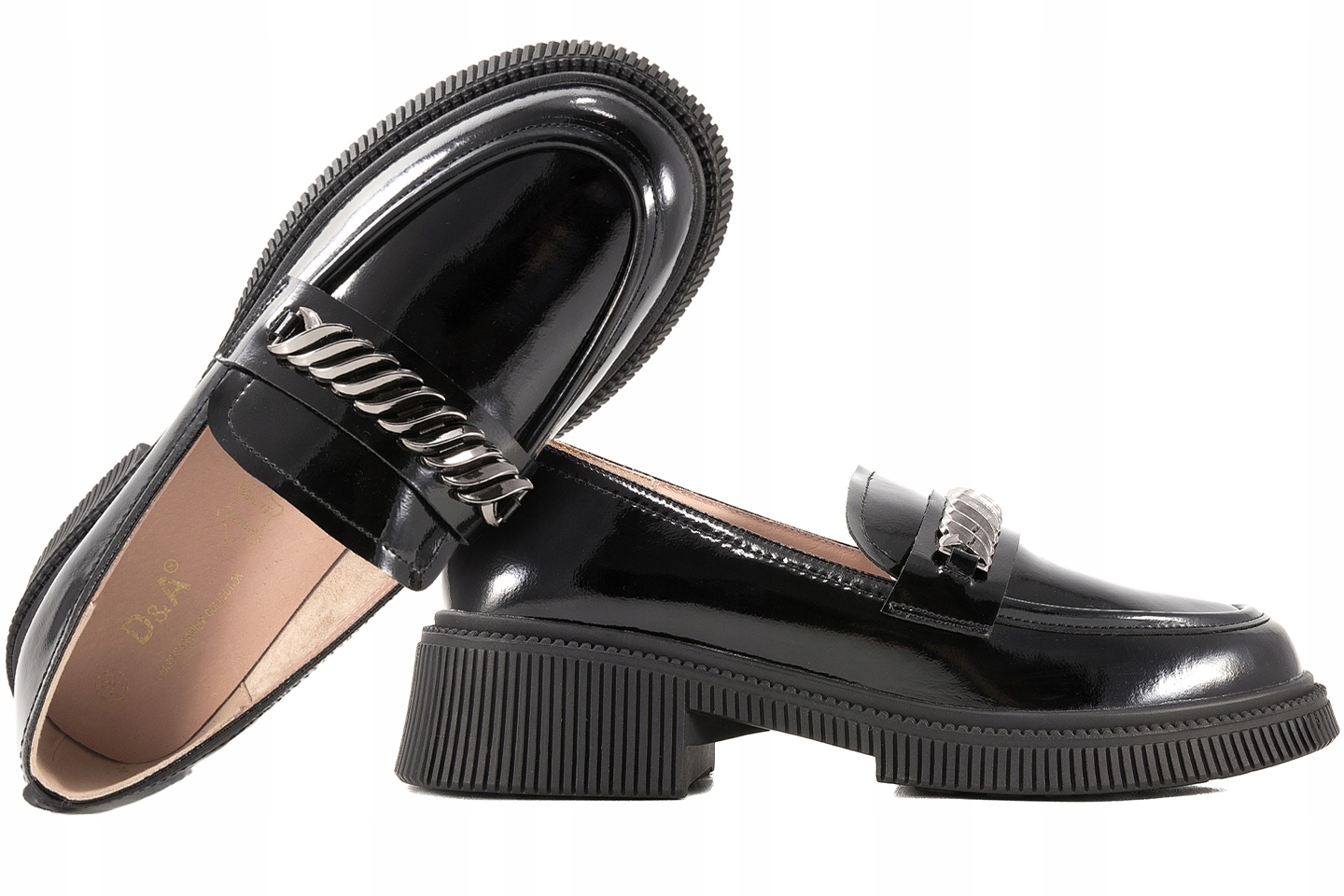 S.barski LZ42-030 Dámské Mokasíny Polobotky Lakované Kůže černé 36 Černá