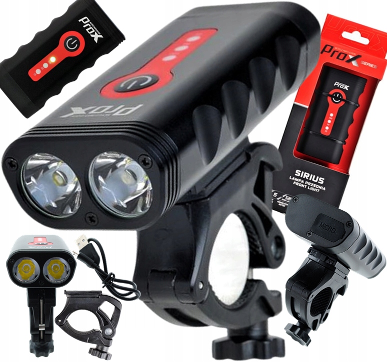 

Przednia Lampka Prox Sirius 900 LM 2xCREE Xp Usb