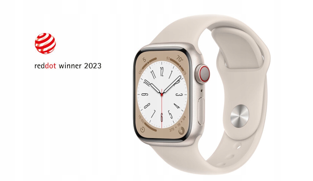 Smartwatch APPLE Watch 8 45mm Księżycowa poświata Komunikacja Bluetooth