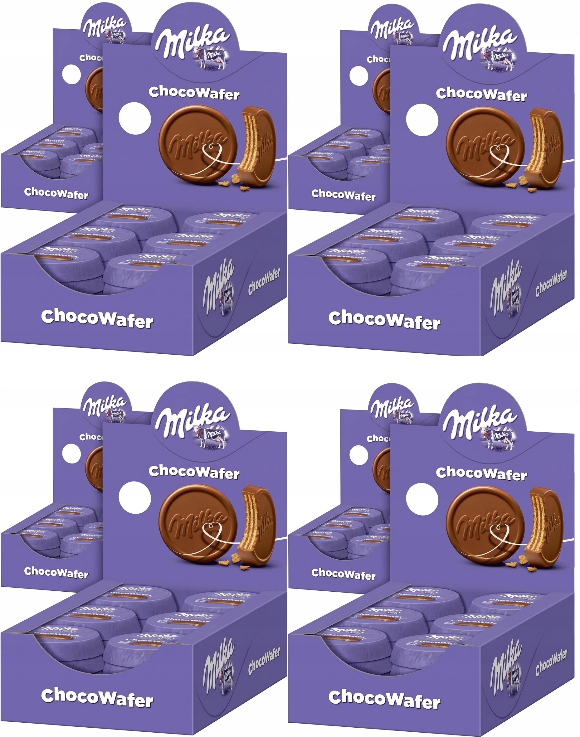 Milka Choco Wafer Kremem Mleczna Czekolada wafelki ciastka baton x240