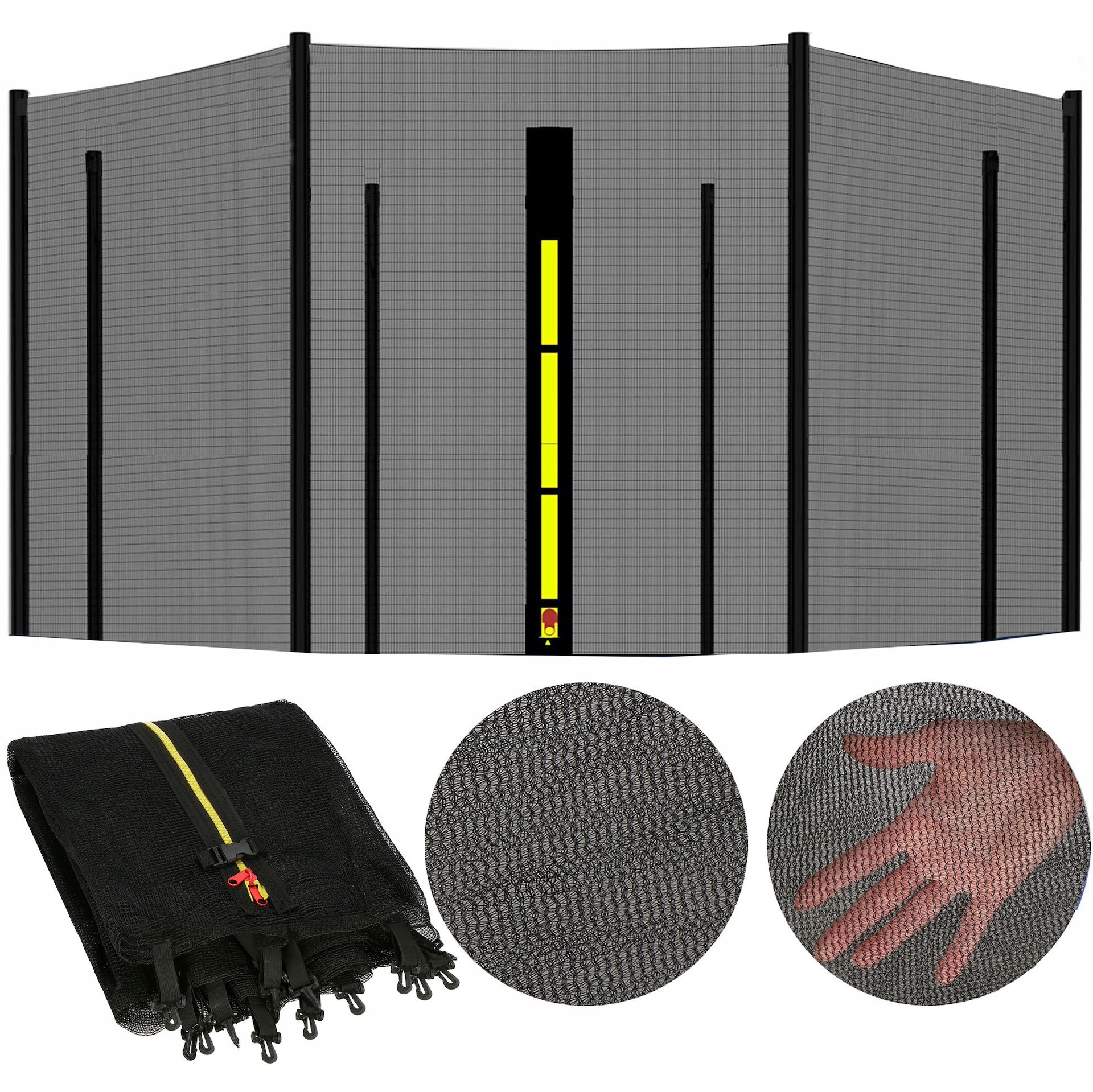 Siatka Do Trampoliny Zewnętrzna Mocna Ochronna na 8 Słupków 14FT 426/430 cm