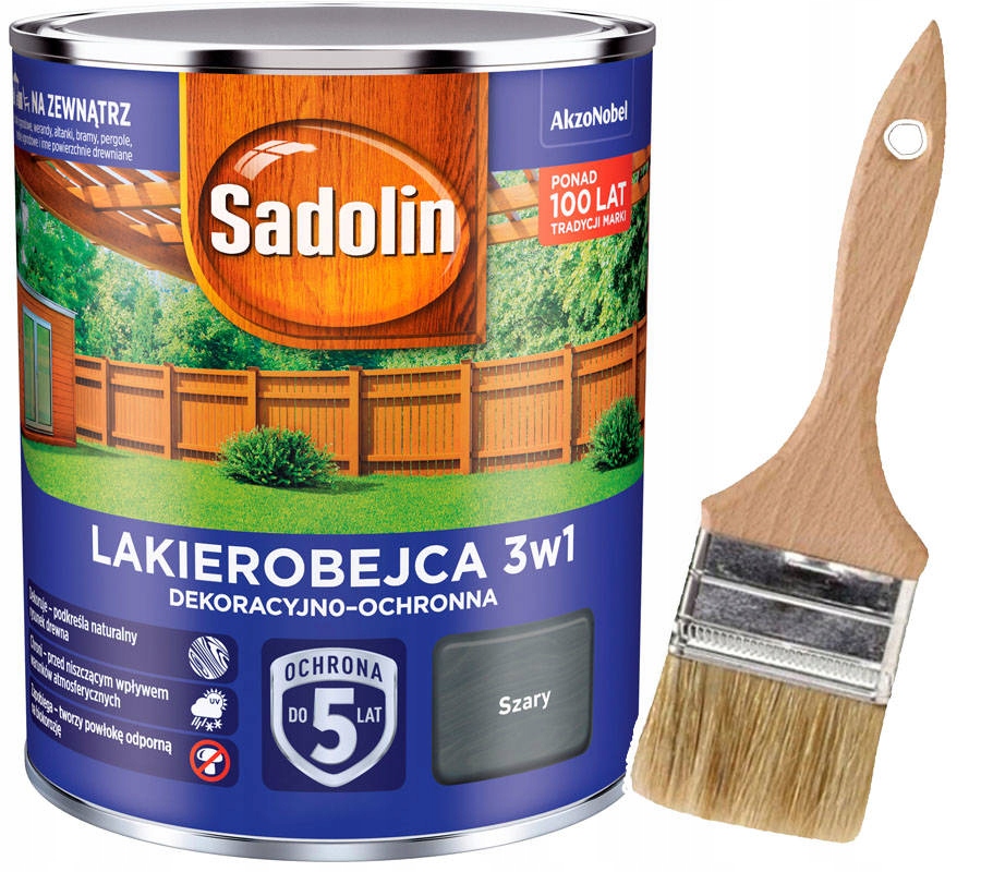 

Sadolin Lakierobejca do drewna 3w1 0,7L Szary