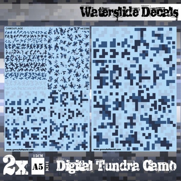 Decals Sheets Digital Tundra Camo kalkomanie