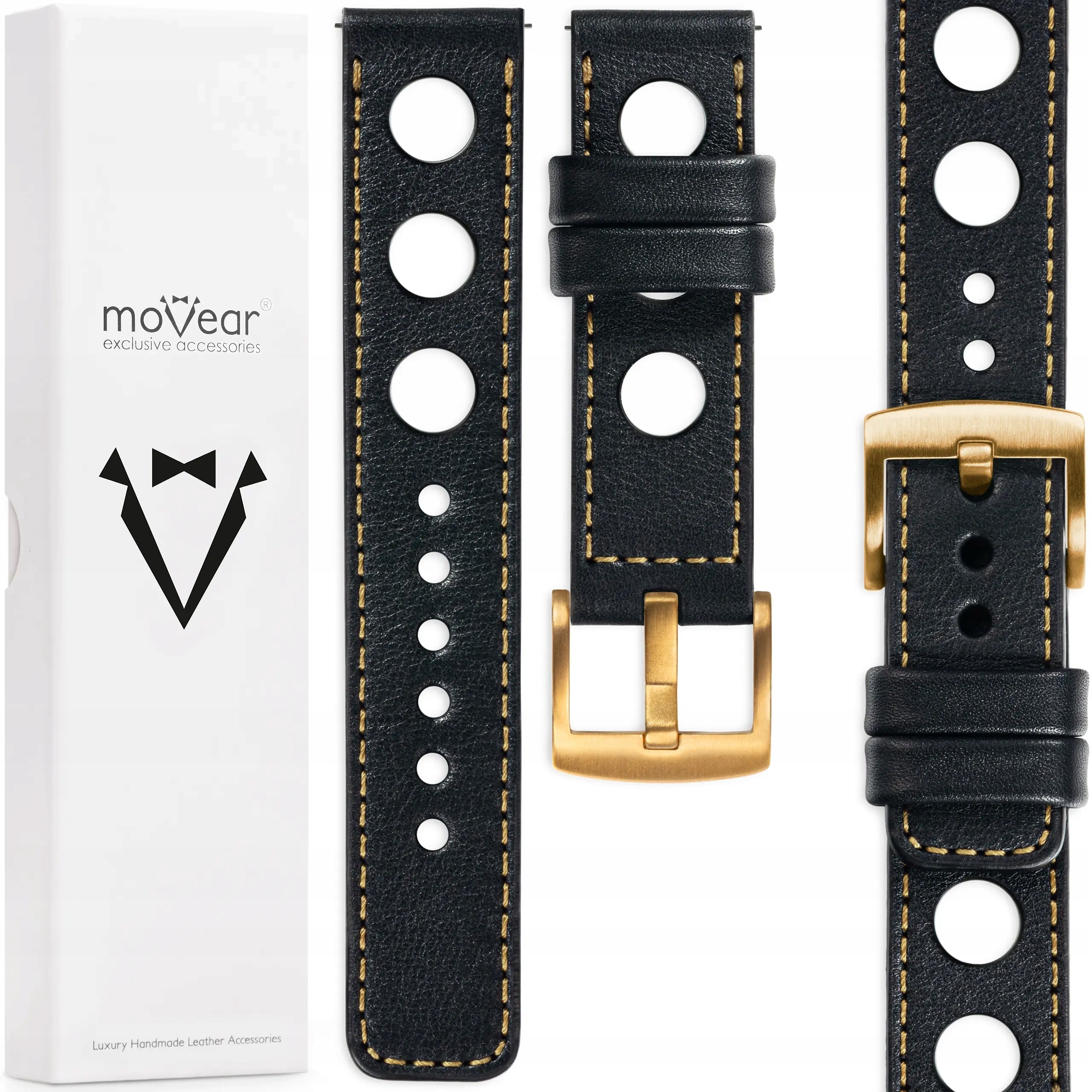 Kožený opasek 18 mm pro prémiové hodinky Italská kůže Movear