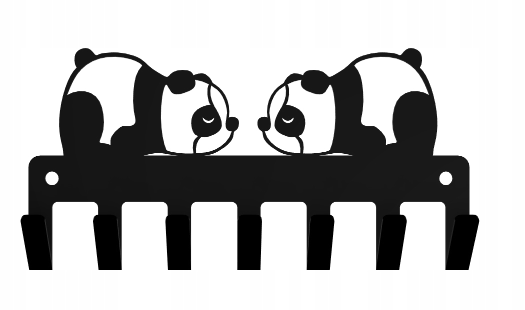 

Wieszak Na Klucze Pandy Panda Czarny Loft