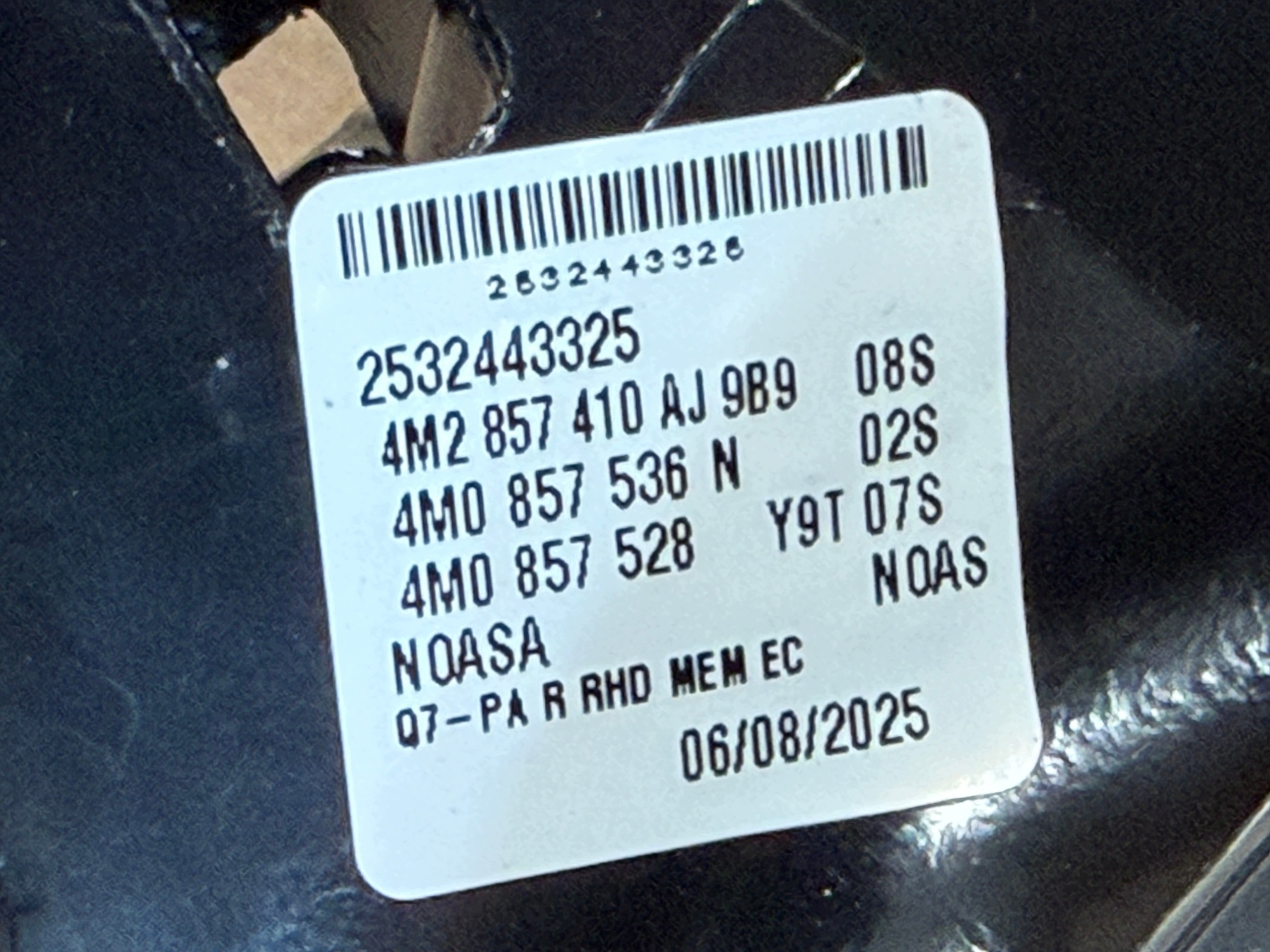 AUDI Q7 4M LIFT mirror right 14 PIN LY9T