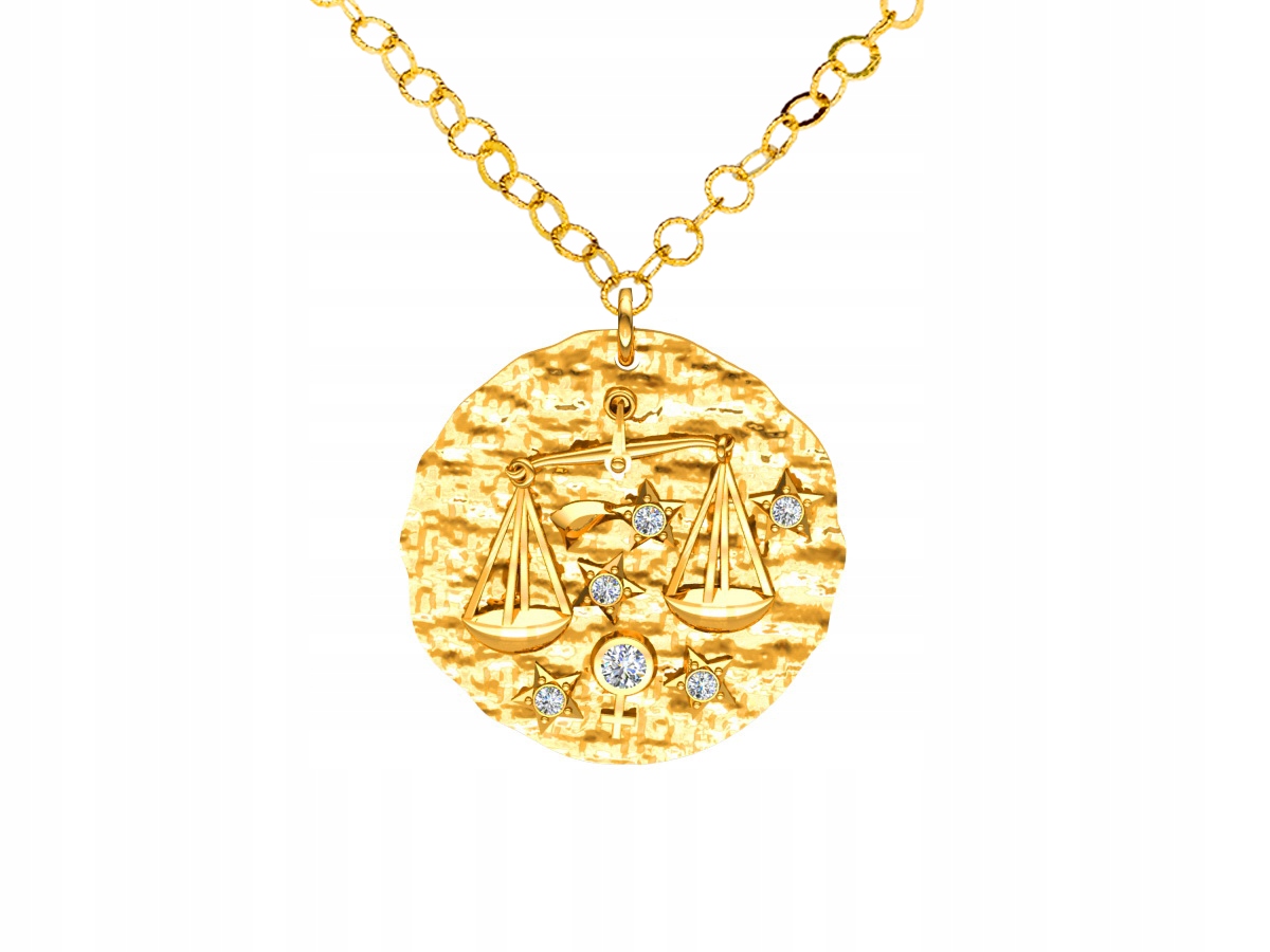 Stříbrný náhrdelník znamení zvěrokruhu Váha ZZ5207WA_2