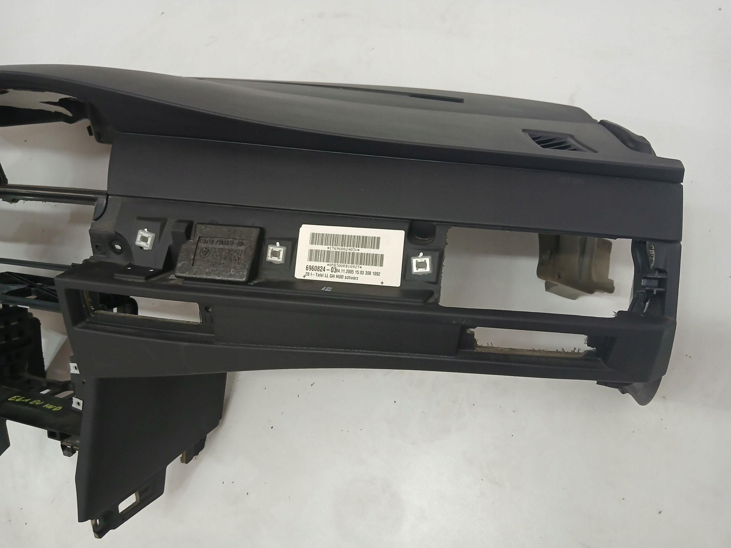 dashboard instrument panel BMW E60 E61 HEAD UP START STOP 6960824