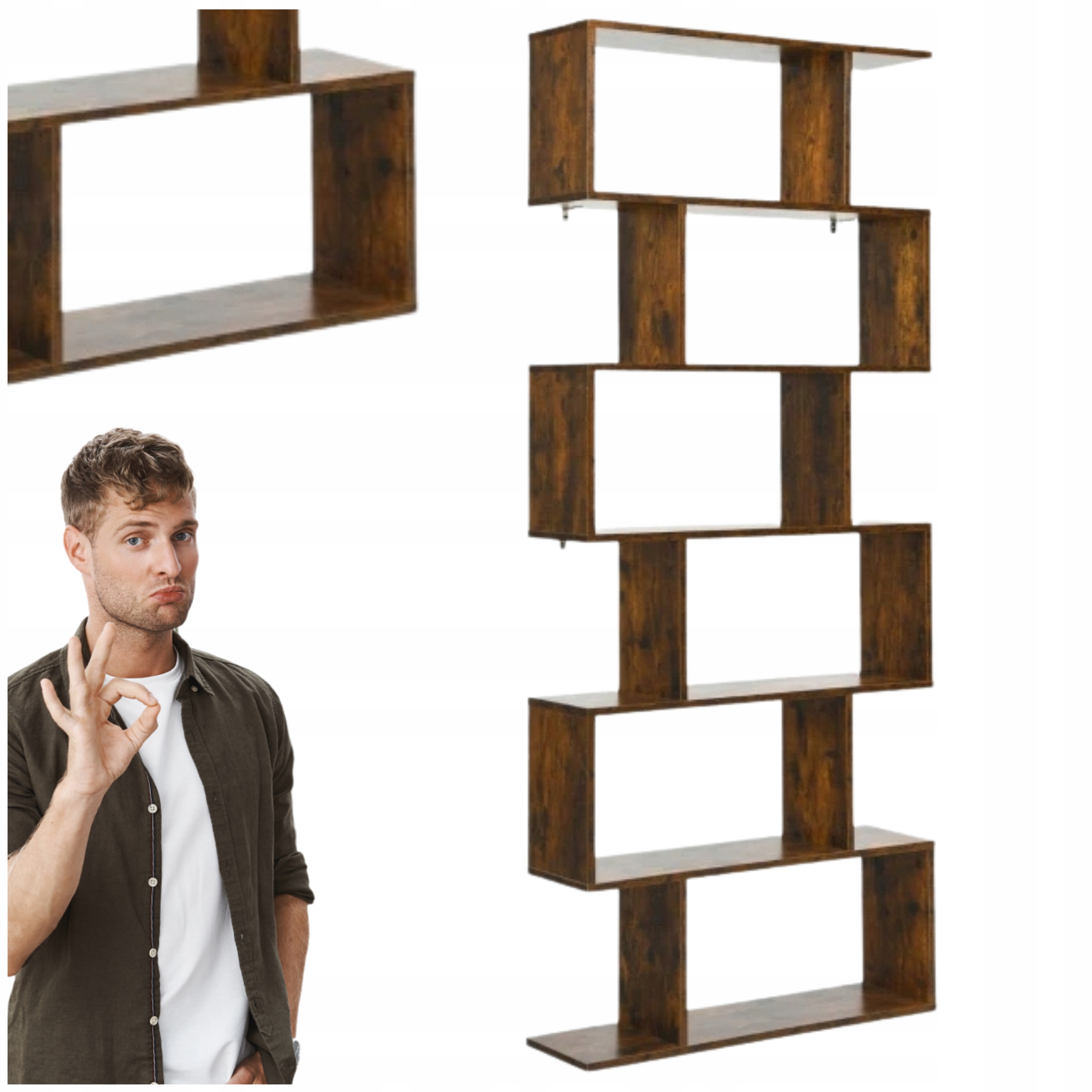 Regál Loft Multifunkčná Nástenná Polica Drevotrieska