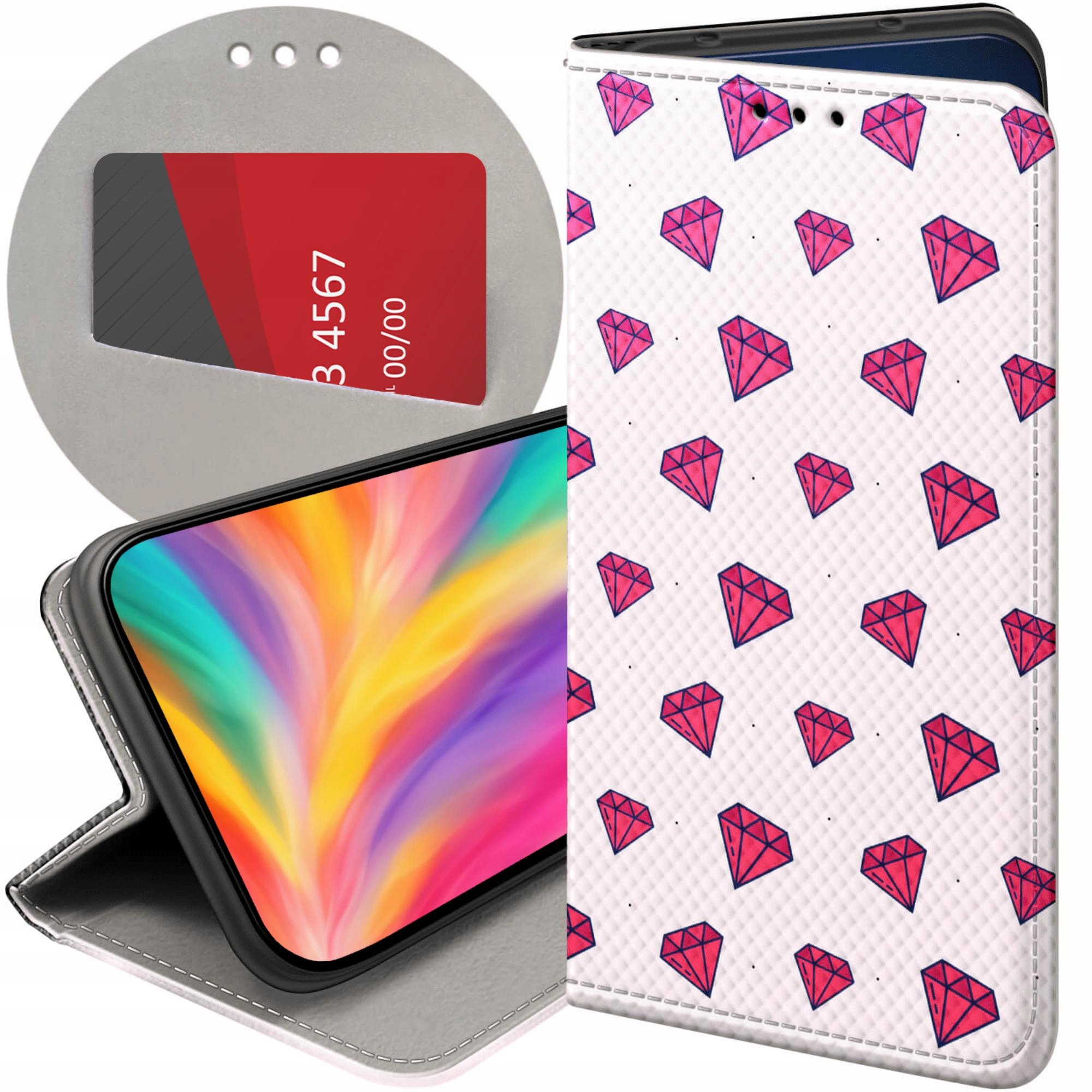 Etui Z Klapką Do Oppo RENO13 F 4G 5G Cyrkonie Diamenty Kryształy