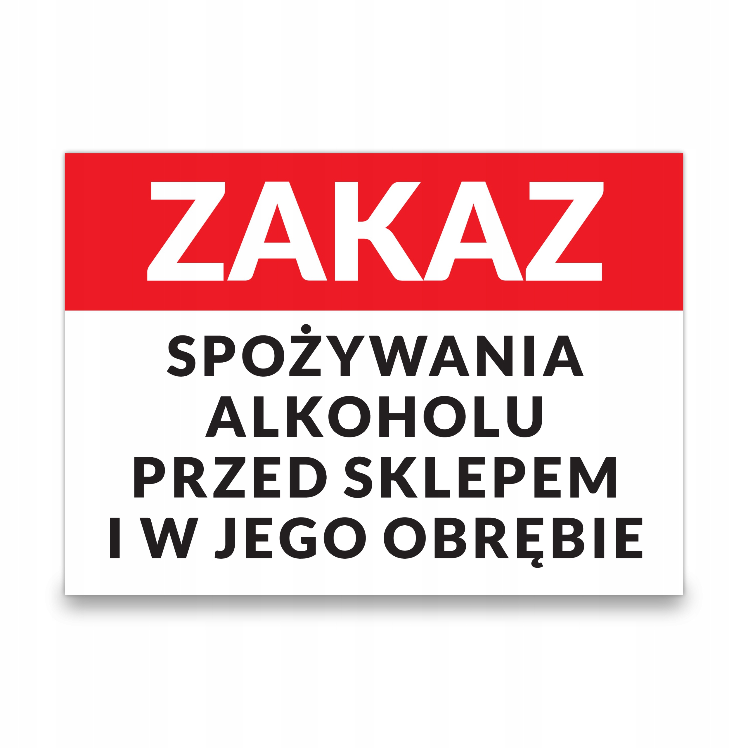 

Tabliczka Pcv Zakaz Spożywania Alkoholu 29,7 X 21