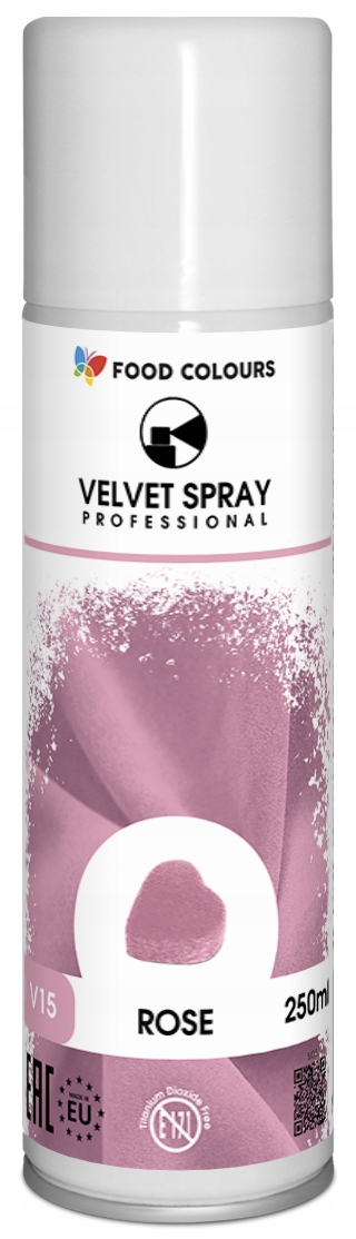 Zamsz Jadalny Spożywczy W Sprayu 250ML Różowy Rose Barwnik W Aerozolu