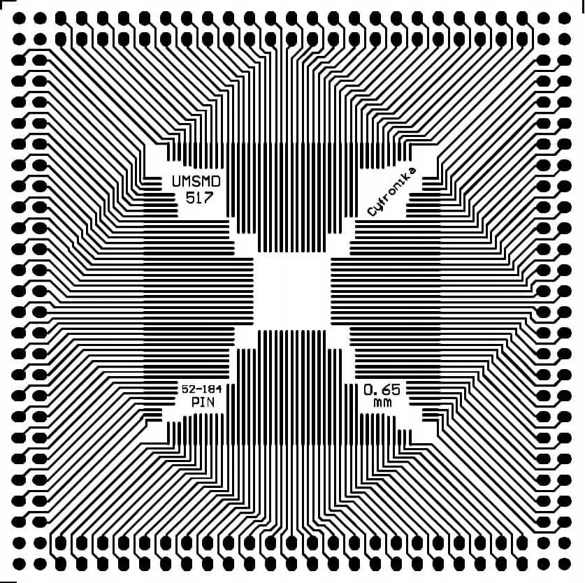UMSMD517 Płytka uniwersalna pod QFP 52...184p Kod producenta UMSMD517