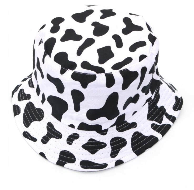 

Bucket Hat, Kapelusz Rybaka Biało-czarna Krowa
