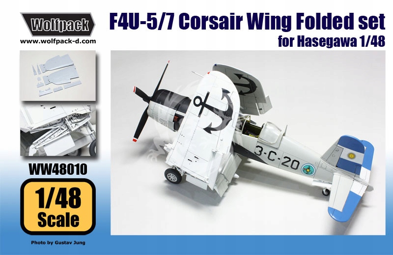 Westland F4U-5/7, AU-1 Corsair Wing Složená sada Wolfpack WW48010 měřítko 1/48